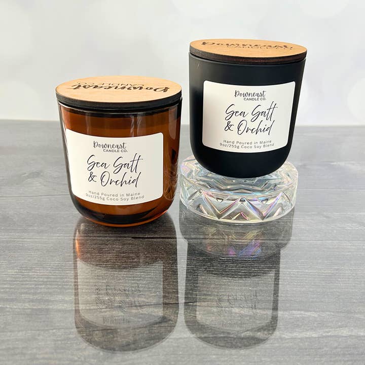 9oz Coconut Soy Wax Candle for wholesale by Downeast Candle Company