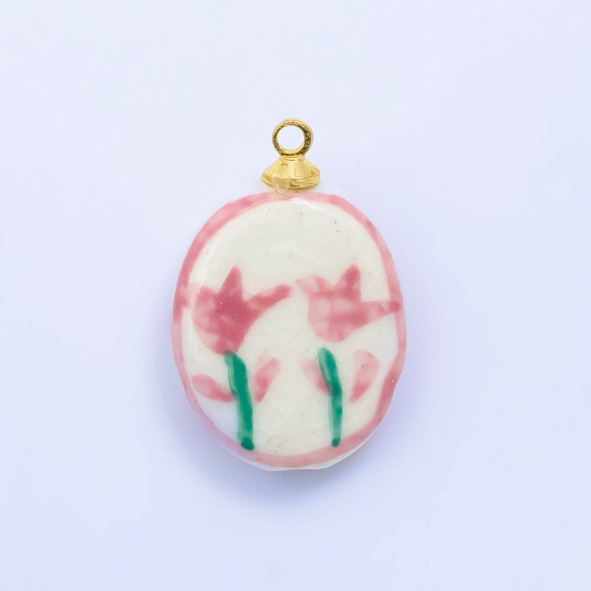 Aim Eternal – Pendente/pingente individual por atacado – Pingente de Gota de Cerâmica com Cogumelo Floral Natural Revestido a Ouro 24K e Concha do Mar para Animais de Estimação6