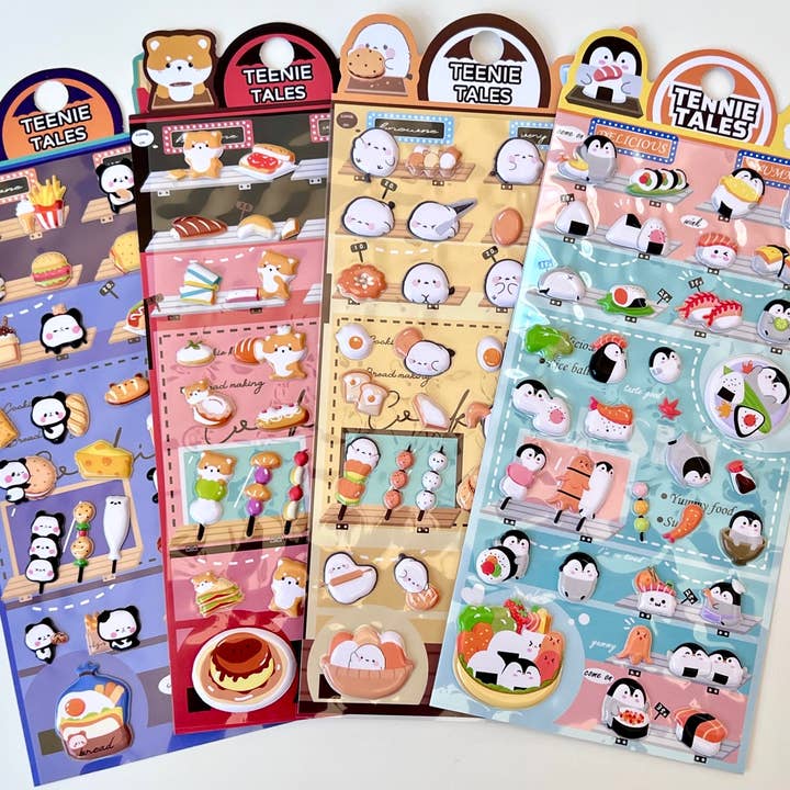 11021 Teenie Animals Food Assorted Stickers-12 for wholesale by BCmini