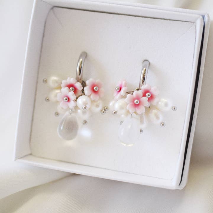 Lovanju - Wholesale Dangle Earrings - Cherry blossoms6