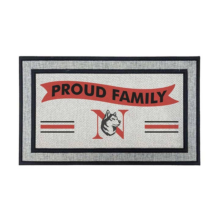 18x30 Gray Northeastern Huskies Family Doormat for wholesale by KH Sports Fan