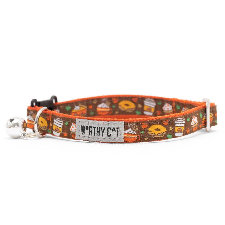 Pumpkin Spice Cat Collar for wholesale by The Worthy Dog