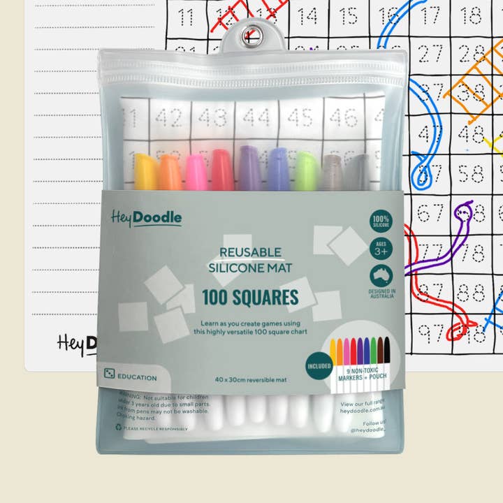 100 Squares Classic Coloring & Doodle Mat for wholesale by HeyDoodle