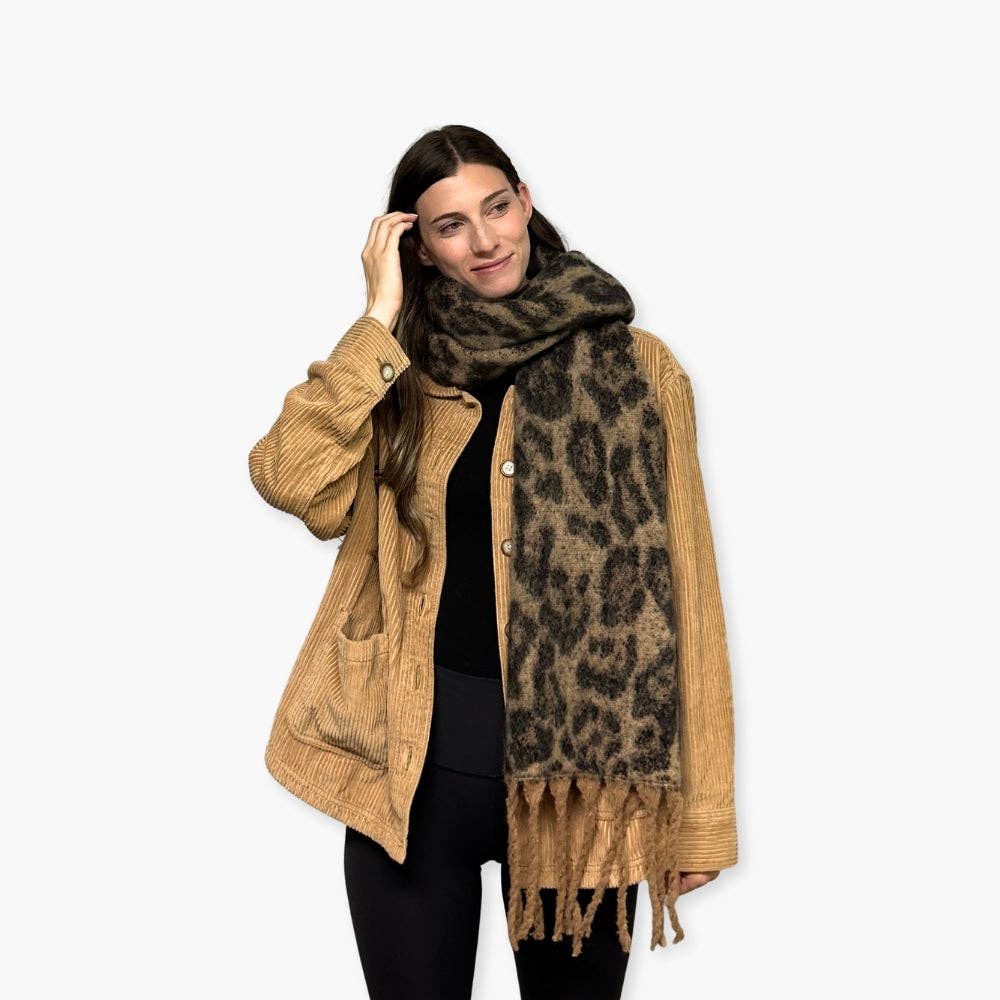 Humble Hilo - Wholesale Scarf - Women's - Humble Hilo Woven Chunky Scarf Cocoon Fringe33