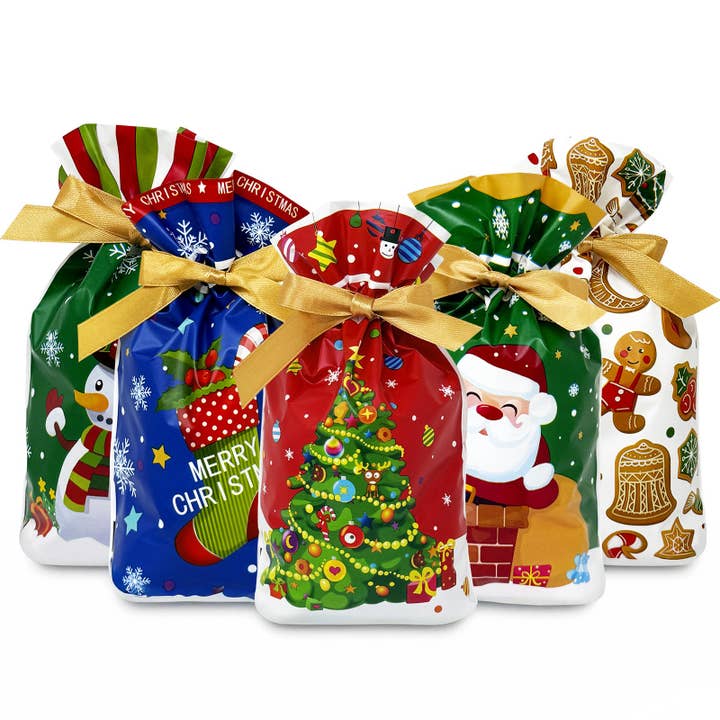 Wrapables.com - Wholesale Gift Bag - Wrapables Christmas Drawstring Treat Bags (50pcs)