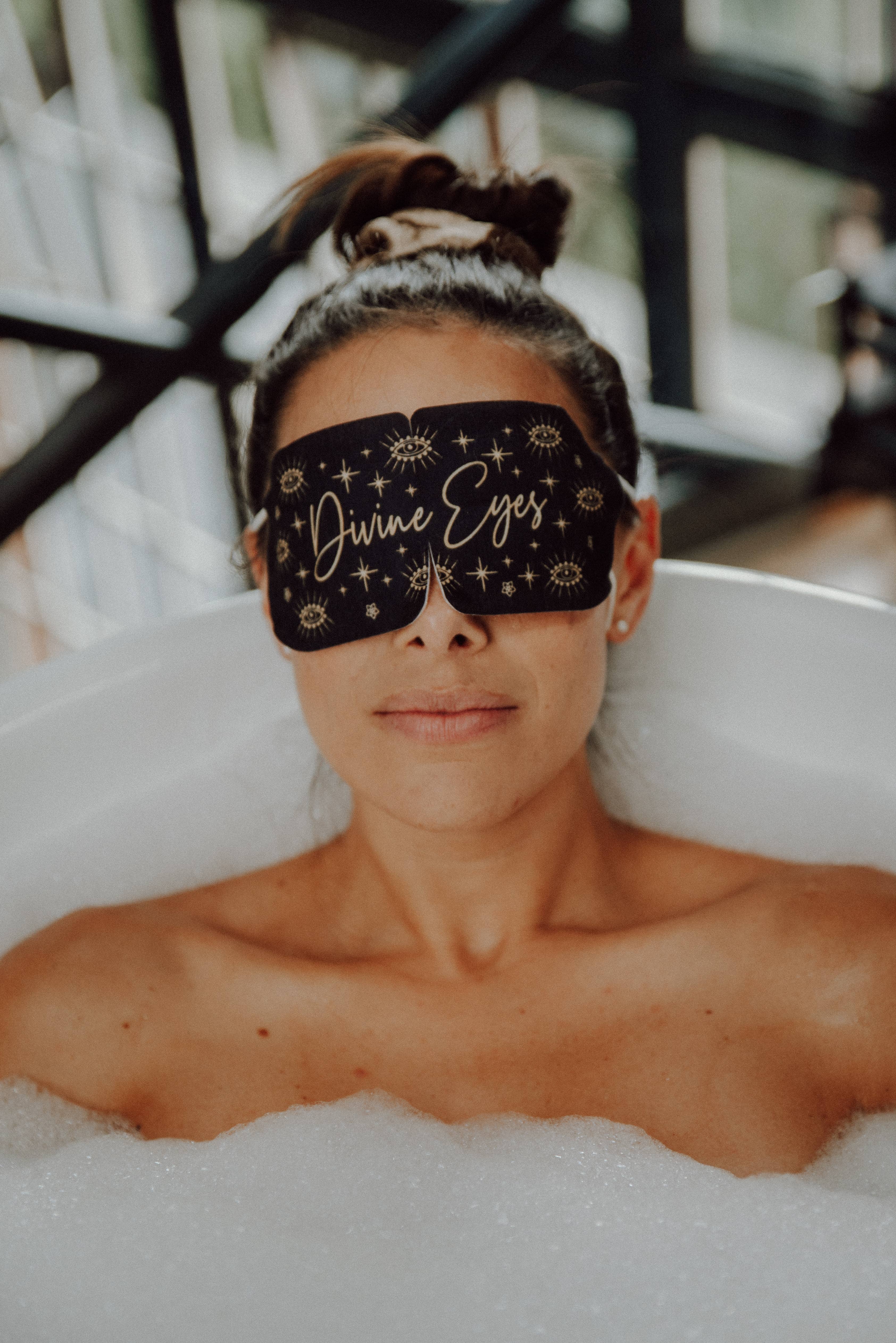 Sensory Retreats – Máscara de olhos/sono por atacado – 100 retiros sensoriais Divine Eyes Máscaras de olhos auto-aquecidos2