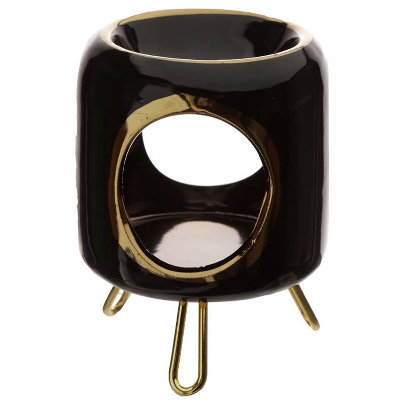 Puckator EU - Wholesale Oil Warmer - Eden Rounded Ceramic Oil Burner with Gold Feet4