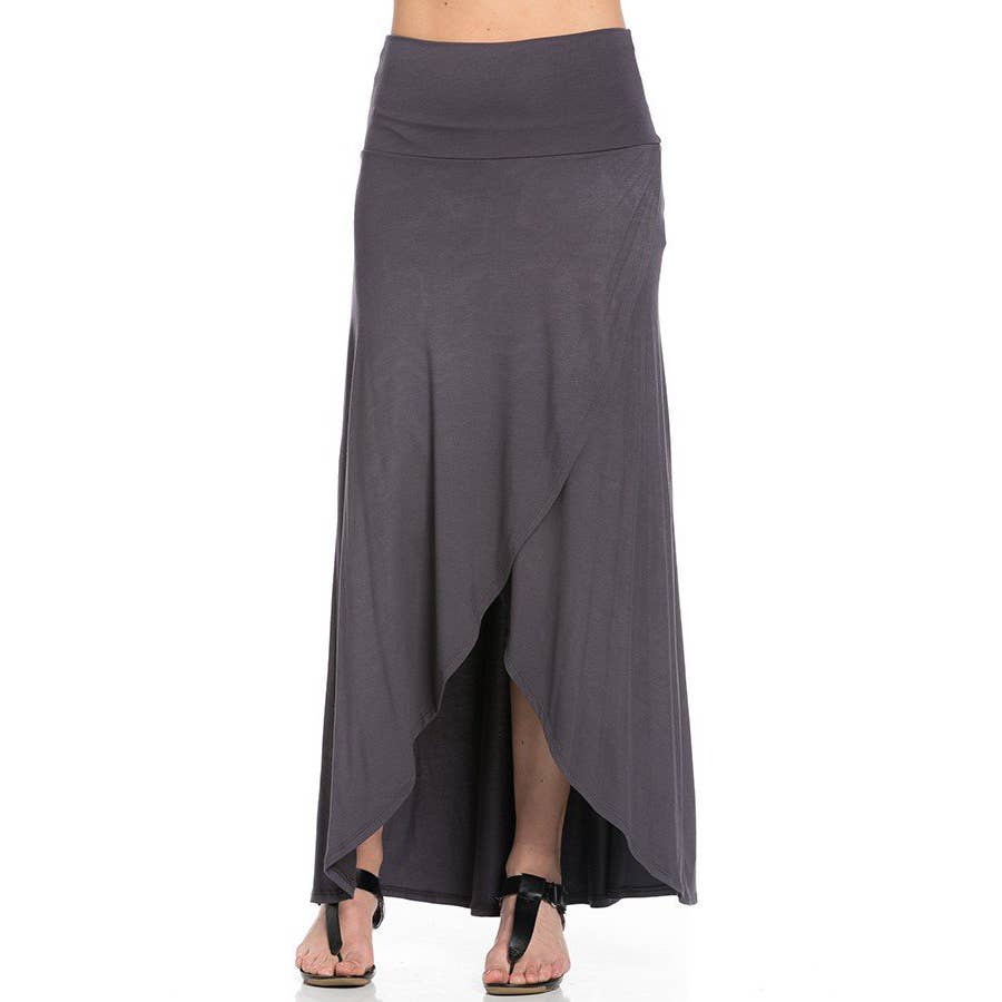 Azules Clothing – Engroshandel Nederdel - Dame – Maxi nederdel med høj lav sidespalte2