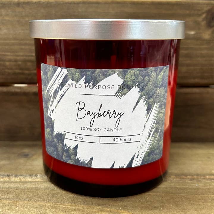 Bayberry - Bougie à la cire de soja - Gobelets de 8 oz pour la vente par Created Purpose Boutique