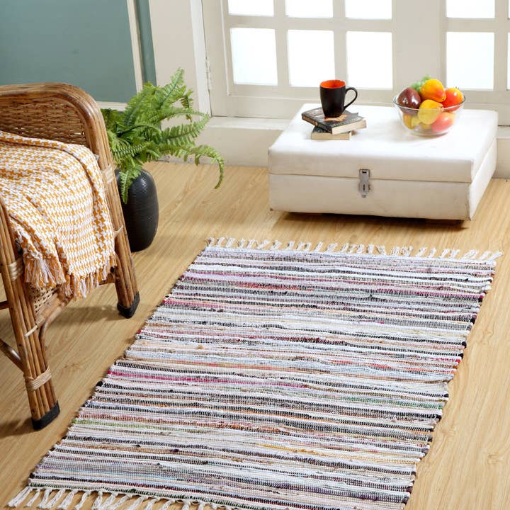 Second Nature Online – Engroshandel Løst tæppe – Festival vævet tæppe i genanvendt bomuldsblanding i forskellige farver11