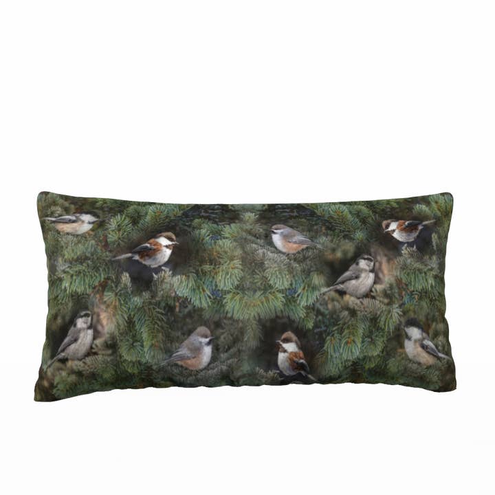 „A Birder's Quest“ Chickadees langt pudebetræk for engroshandel hos Back to Nature Apparel