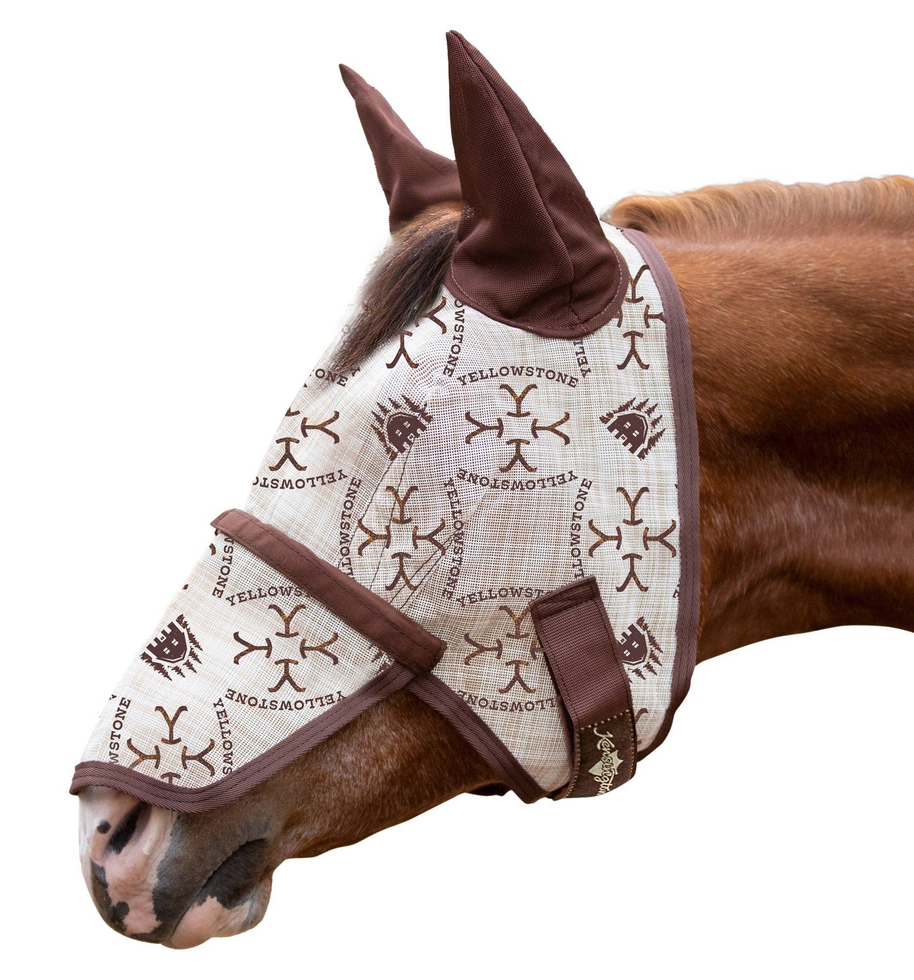 Kensington - Wholesale Horseback Riding Gear - 73% UV Fly Mask with Removable Nose - Soft Mesh Ears & Forelock Opening7