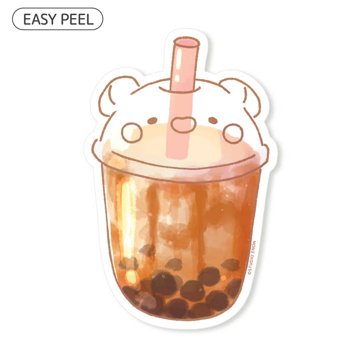 Brown Sugar Milk Tea Sticker for wholesale by Studio Enon