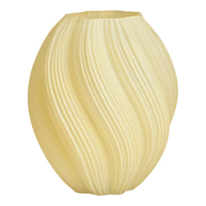 Vase drejet af glas, Hvid (B/H/D) 18x21x18cm for engroshandel hos Wurm