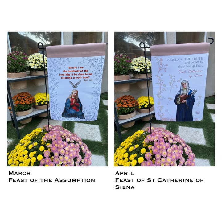 Meyer Market Designs - Wholesale Flag - Catholic Garden flags. Marian garden. Sacred heart flag.2