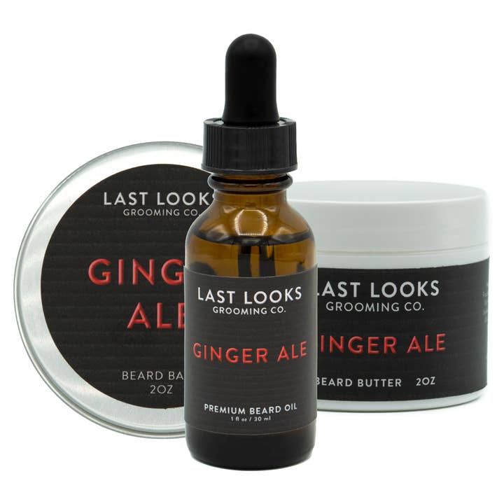Ginger Ale Beard Oil + Balm + Butter Bundle for wholesale by Last Looks Grooming