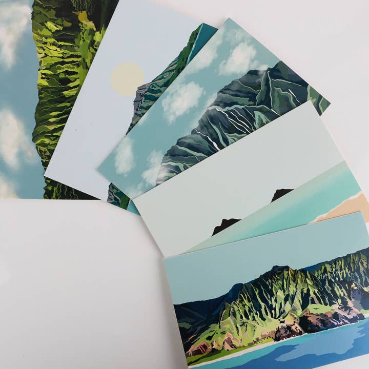 Hawai'i Landscapes - Set of 5 Cards for wholesale by Misha Hawaii Home