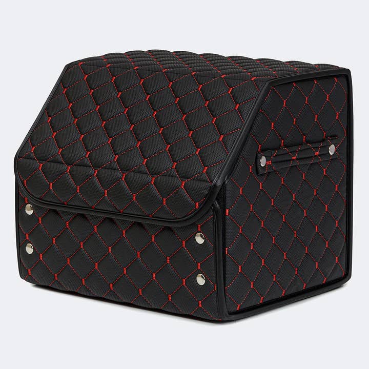 Organizador de maletero de coche premium de 14 x 12 x 12 pulgadas, bolsa negra y roja para venta al por mayor de OriginalDesign