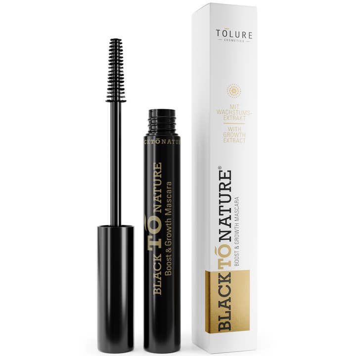Tolure Cosmetics - Wholesale Mascara - Tolure Boost Mascara BLACK TO NATURE mit Wachstums Extrakt