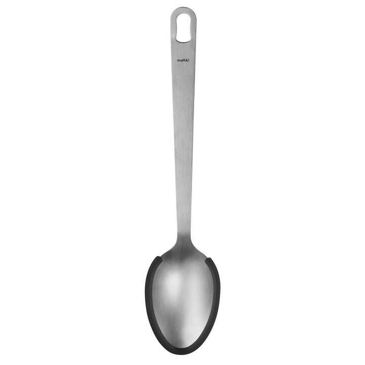 Servizio Serving Spoon, Stainless Steel/Silicone, Grey for wholesale by Moha