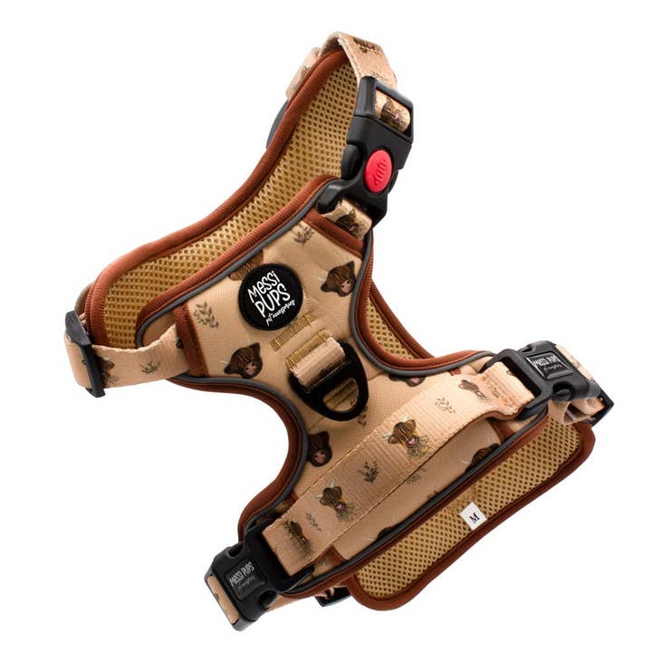 Hairy Coo-ture • Ruff 'n Ready Highland Cow Print Dog Harness for wholesale by Messi Pups