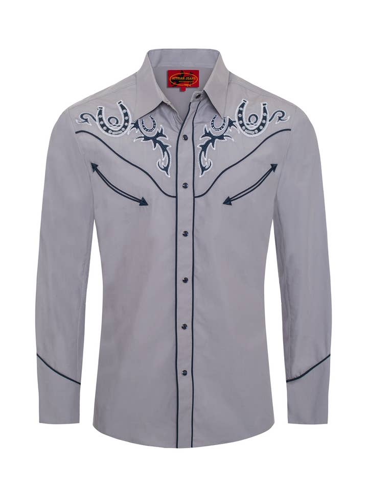 Men's Western Embroidery Shirt for wholesale by TM Exposure