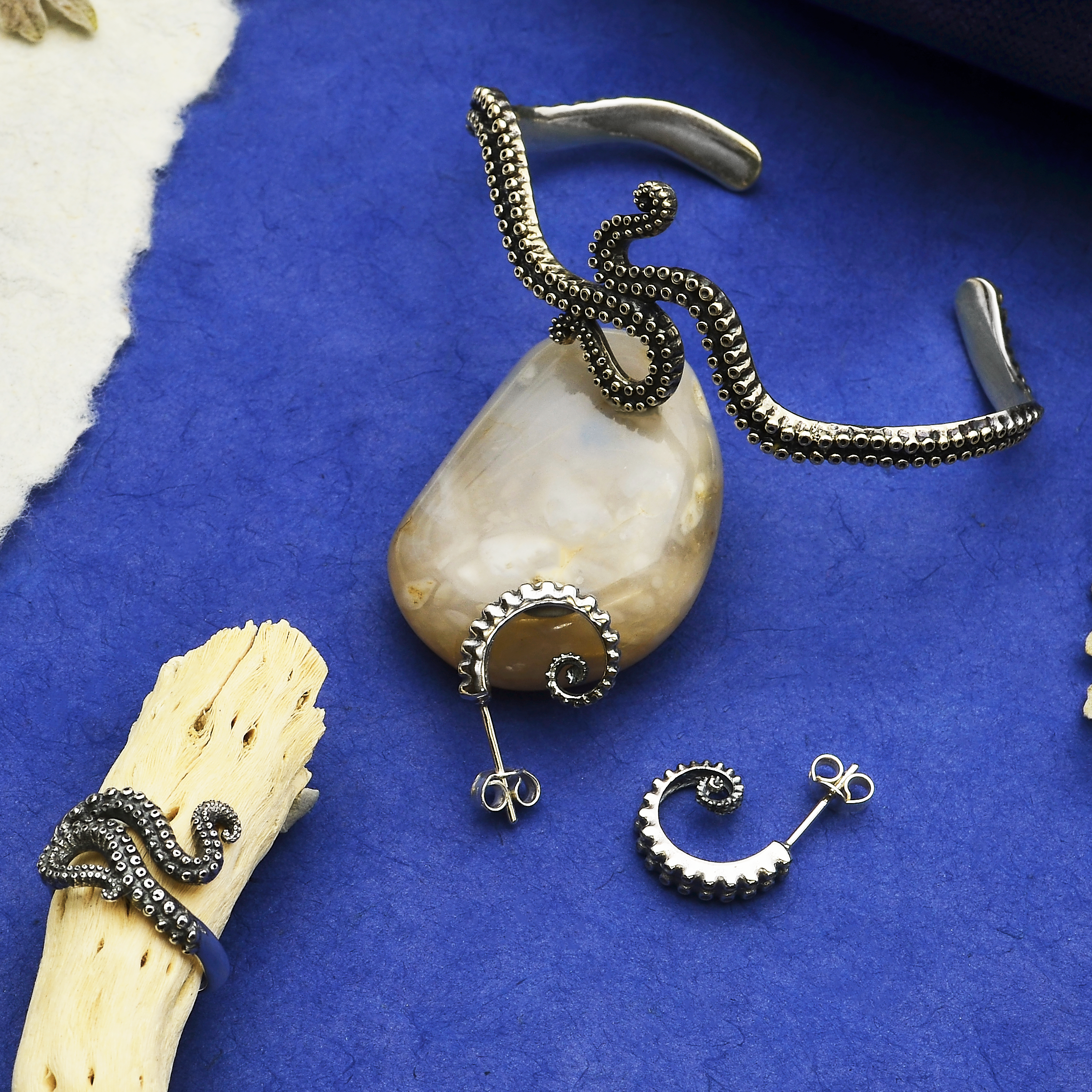 Nina Designs - Wholesale Cocktail/Statement Ring - Sterling Silver or Bronze Adjustable Octopus Tentacle Ring4