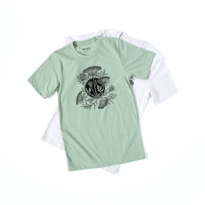 Bird Mafia - Wholesale Screen Printed T-Shirt - Unisex - Queen Anne's Lace t-shirt