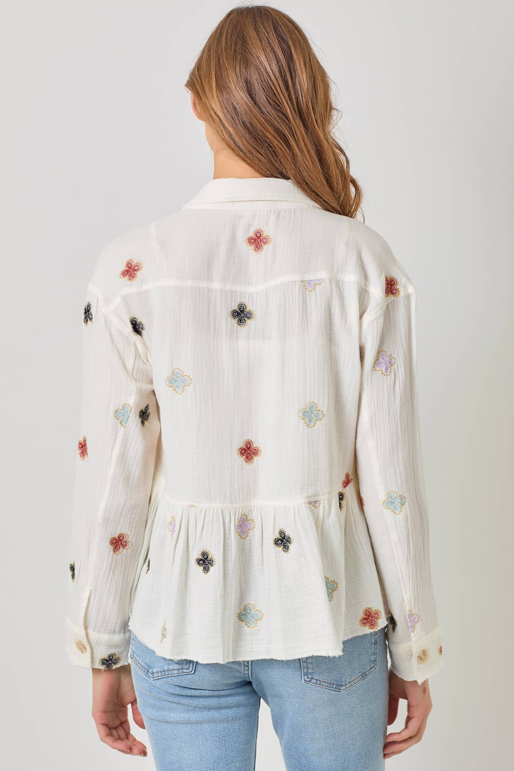 Mystree – Blusão - Mulher por atacado – 61004 Casaco Peplum Lavado3