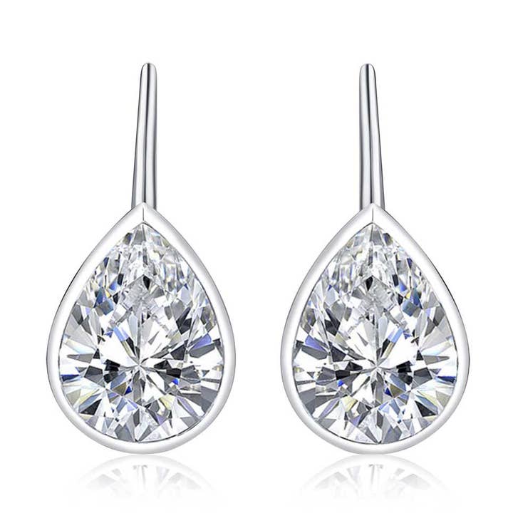 Pendientes colgantes de plata de ley 925 con circonita cúbica para venta al por mayor de Namana