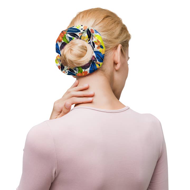Scrunchie Bright Blue Hair Tie for wholesale by Enveloped