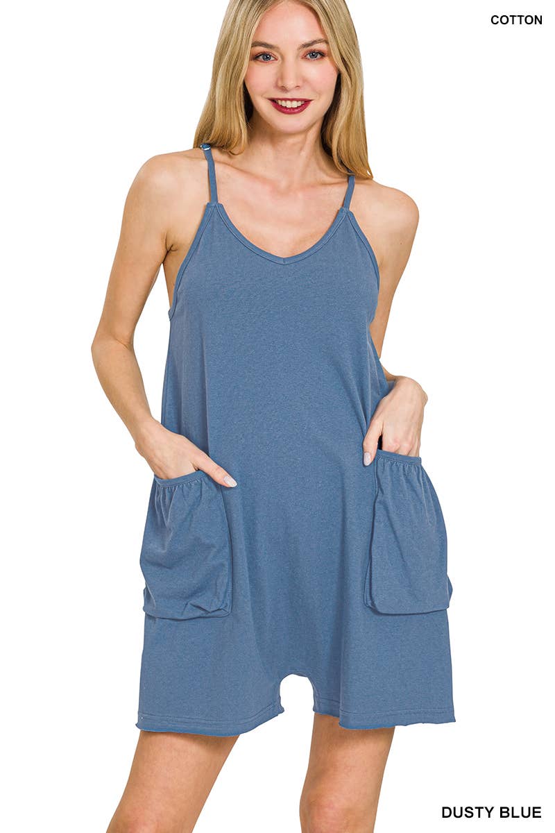 42POPS - Wholesale Romper - Women's - `.Spaghetti Strap Pocketed Romper w/ Pockets5