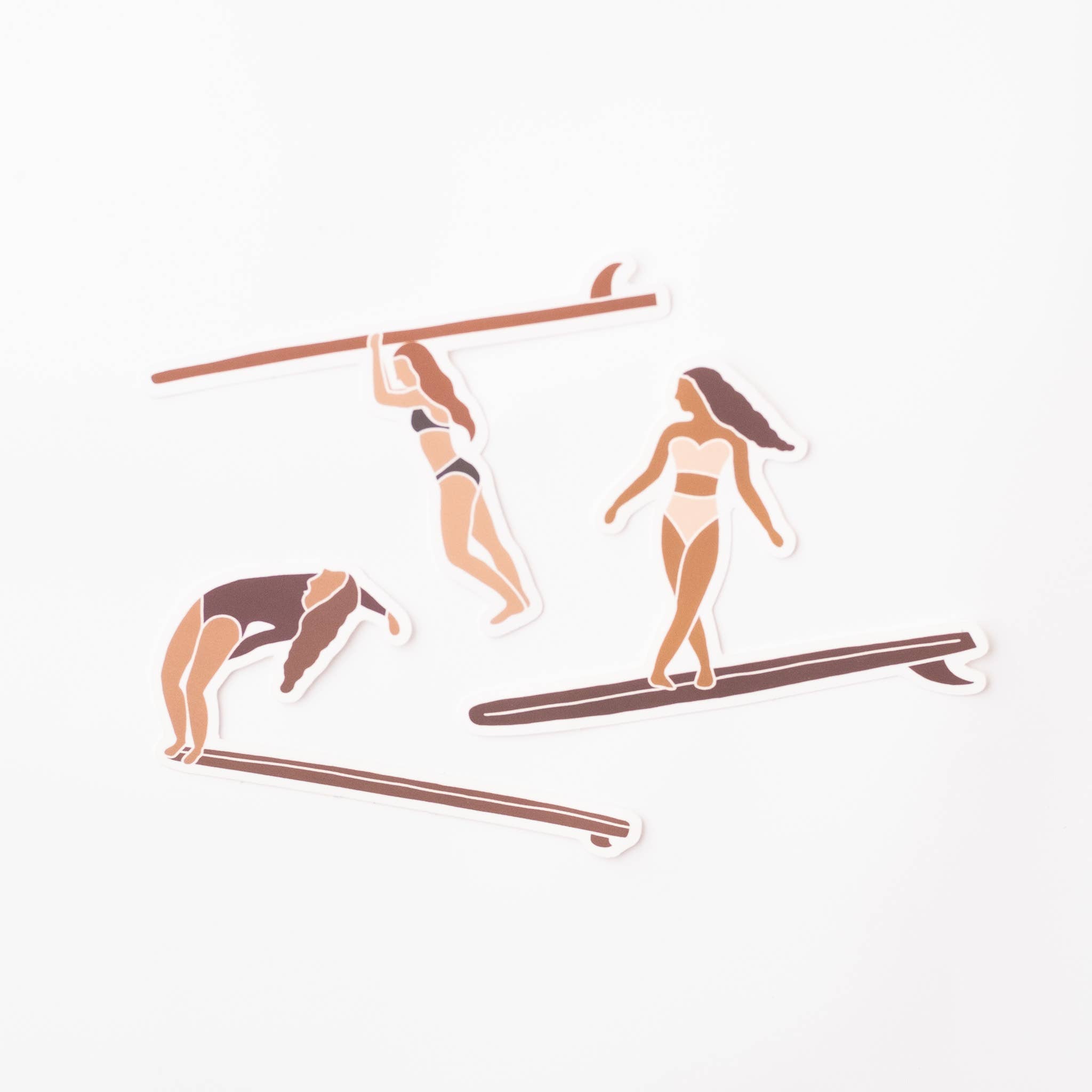 Union Made - Wholesale Sticker - Surfer Girl Standing Vinyl Sticker1