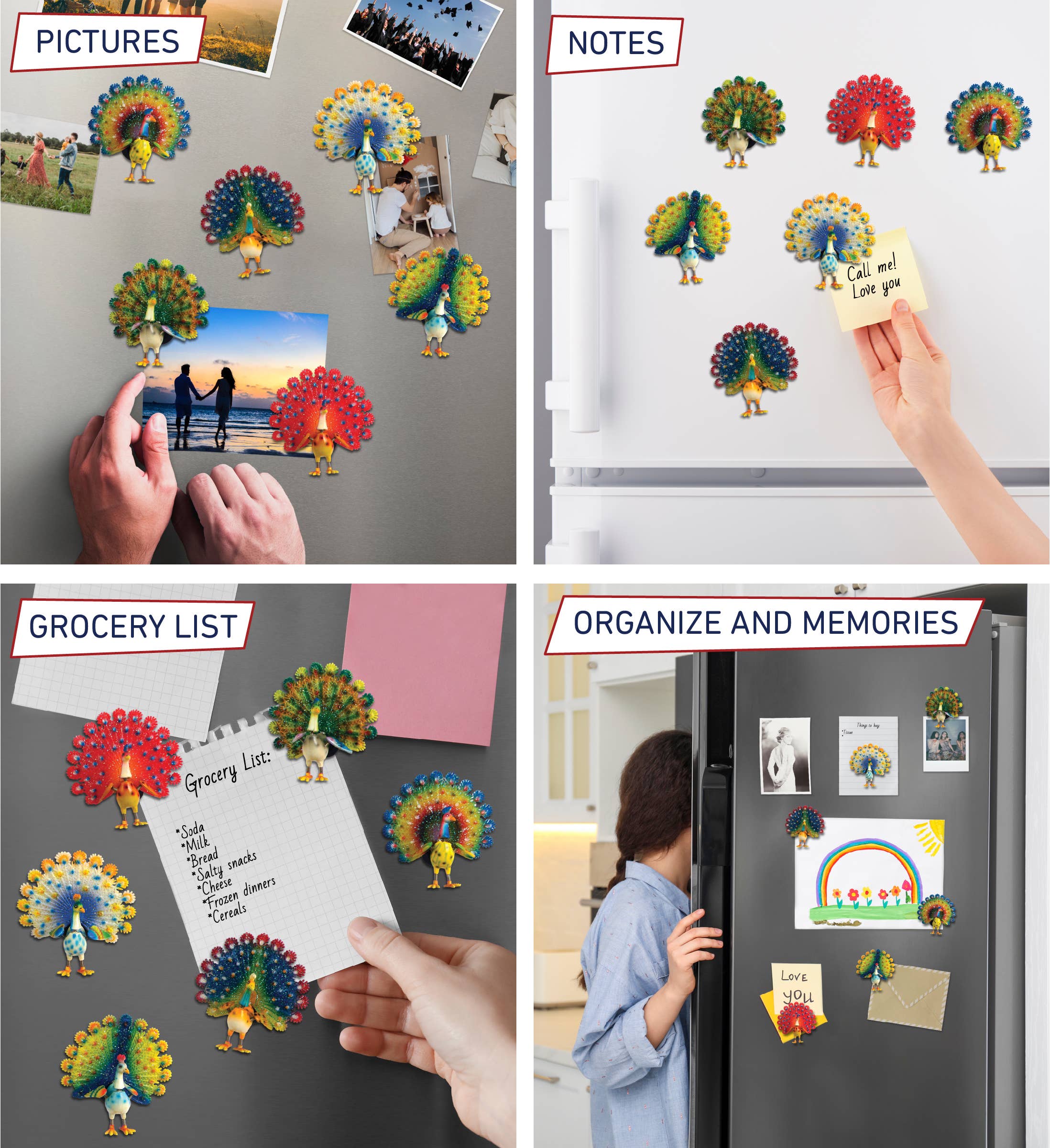 Cota Global - Wholesale Magnet - Bobble Magnet - Peacock2