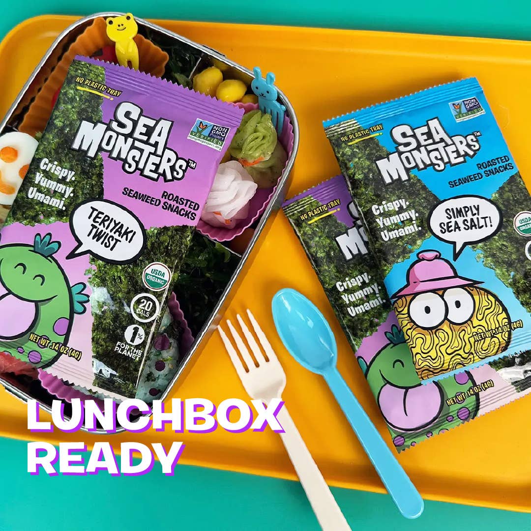 Sea Monsters - Wholesale Chips - Trayless Seaweed Snacks, VRTY .14oz, 20-pack case2