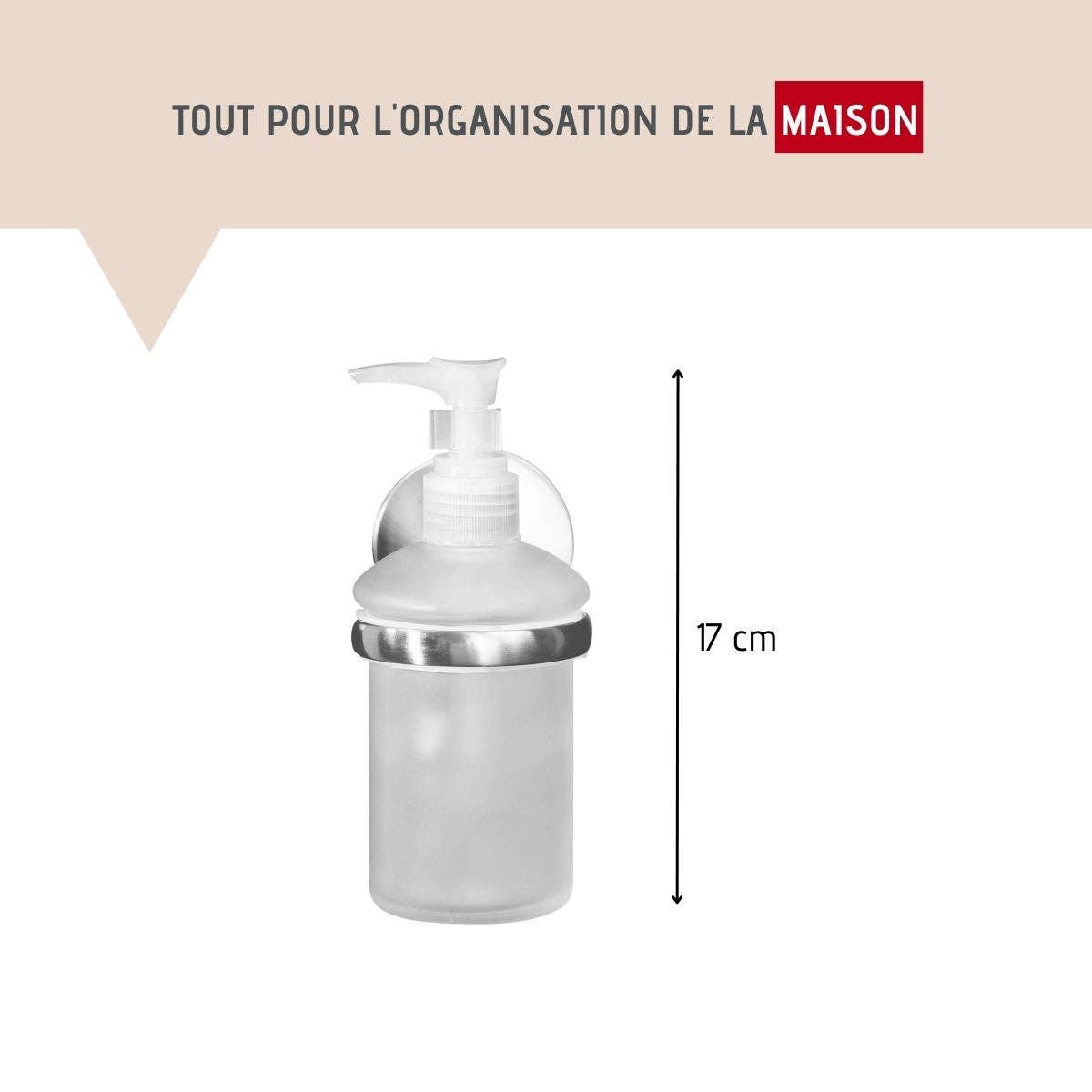 Zenker - Vente Distributeurs de savon - Distributeur de savon mural verre et chromé Fackelmann Vision2