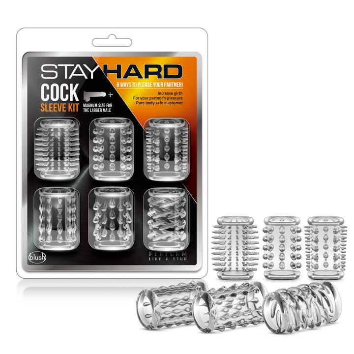Stay Hard - Cock Sleeve Kit - Clear for wholesale by Blush