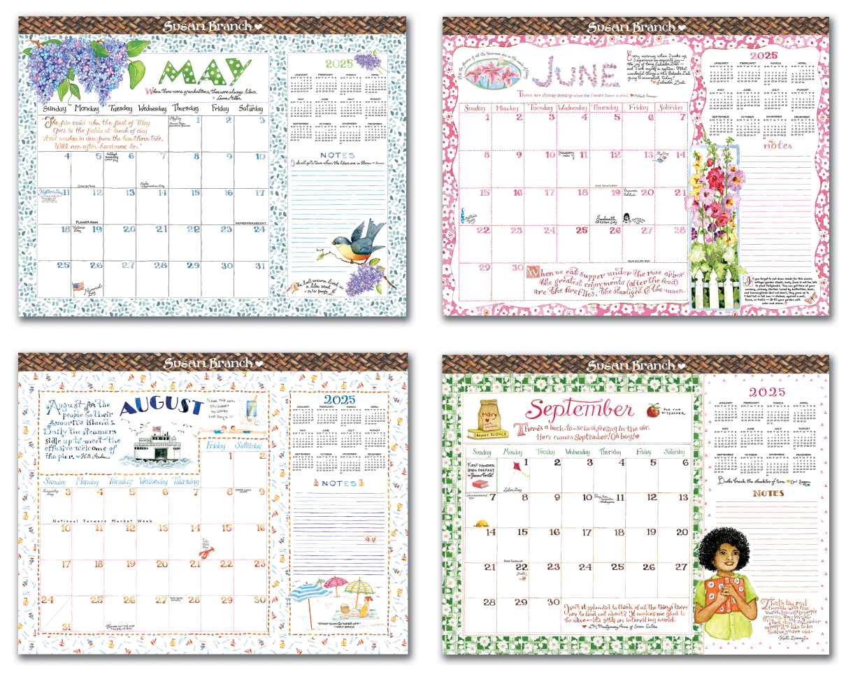 Wholesale 2025 Susan Branch Blotter Calendar for your store Faire