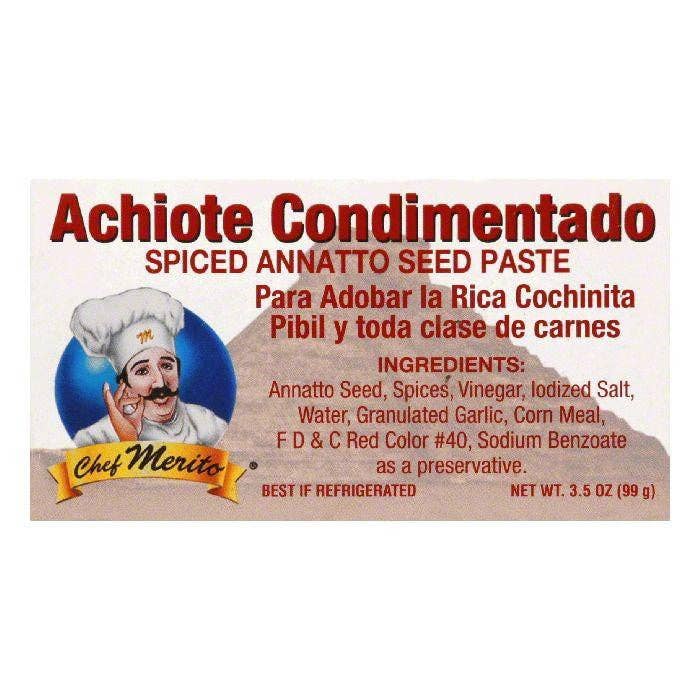 KeHE Distributors, LLC - Vente Mélanges d'épices séchées - Pâte d'assaisonnement Achiote Chef Merito, 99 g0