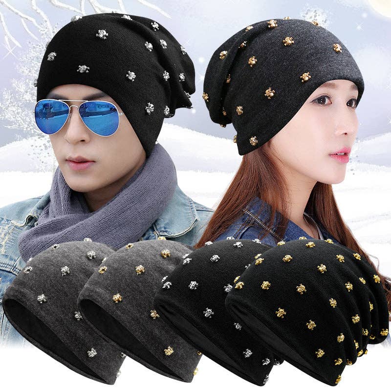 Black Skull Beanie C0705 for wholesale on Faire1