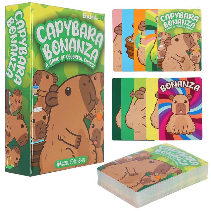 Capybara Bonanza Kartenspiel für den Großhandel von AQUARIUS, GAMAGO, ICUP, & ROCK SAWS by NMR Brands