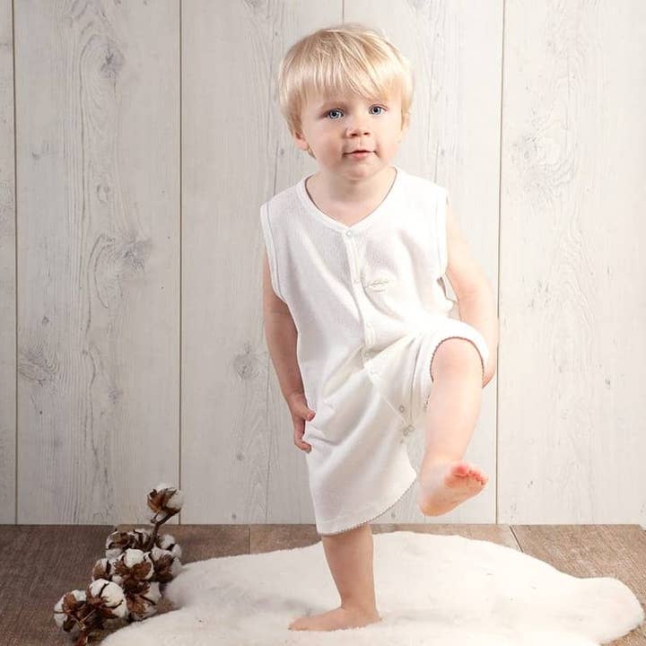 Organic cotton baby jumpsuit 18 and 24 months for wholesale by Graine D'Amour