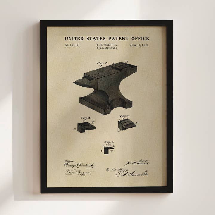 Timeless Patents – wholesale Art print – Anvil1