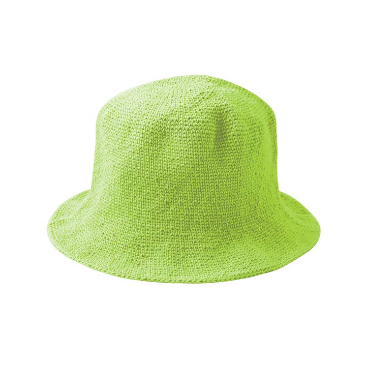 Brunna Co - Wholesale Bucket Hat - Women's - FLORETTE Crochet Bucket Hat, in Lime Green