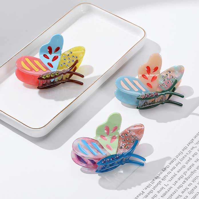 Side Butterfly Hair Claw Clip for wholesale by SOMETHING MINTY