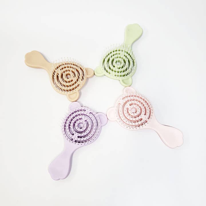 Assorted Color Bear Ears Hair Brush for wholesale on Faire