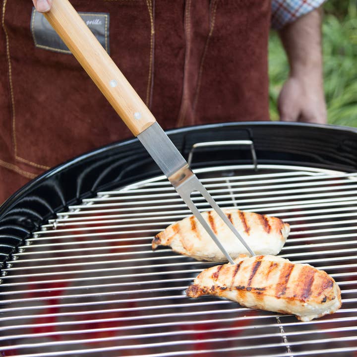 Fox Run Brands - Wholesale Outdoor Grill Tools - Outset Verde Grill Fork, Stainless Steel, 17.5"
