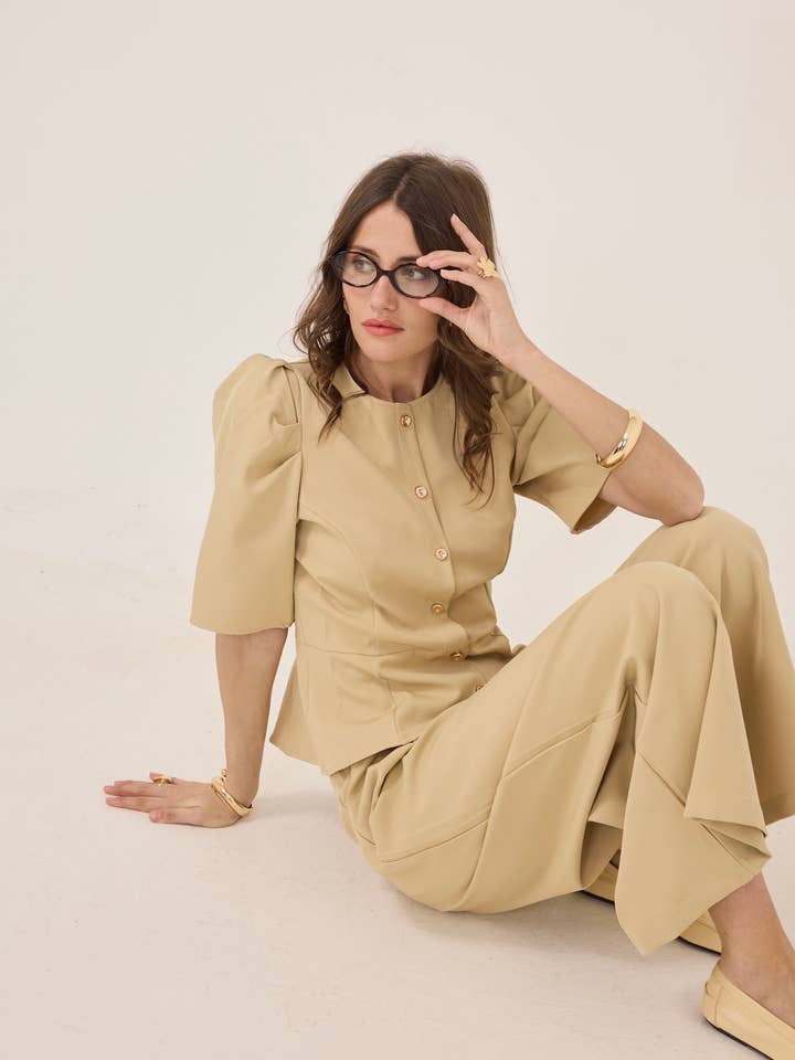 Peplum structured top - 2664 for wholesale by Frime