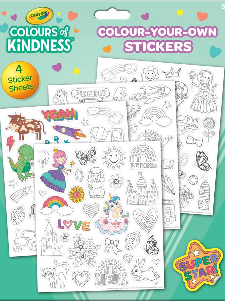 Pegatinas para colorear de Crayola en cartera para venta al por mayor de Paper Projects Ltd