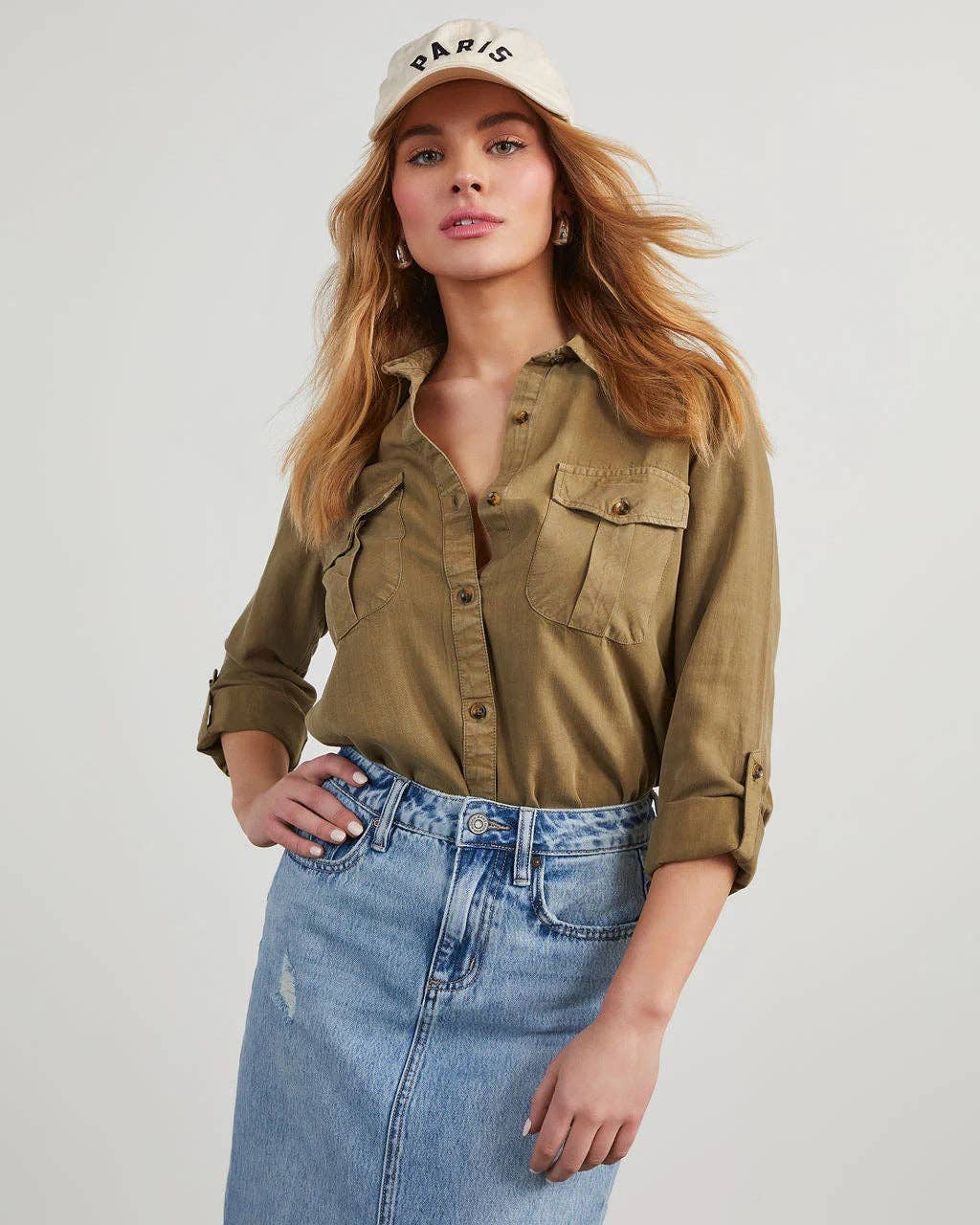 Marayn - Wholesale Button Down Shirt - Women's - Chic 2025 European Fall Casual Denim Shirt Women7